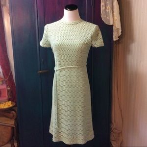 1960’s Dalton Crocheted Lined Dress with Belt